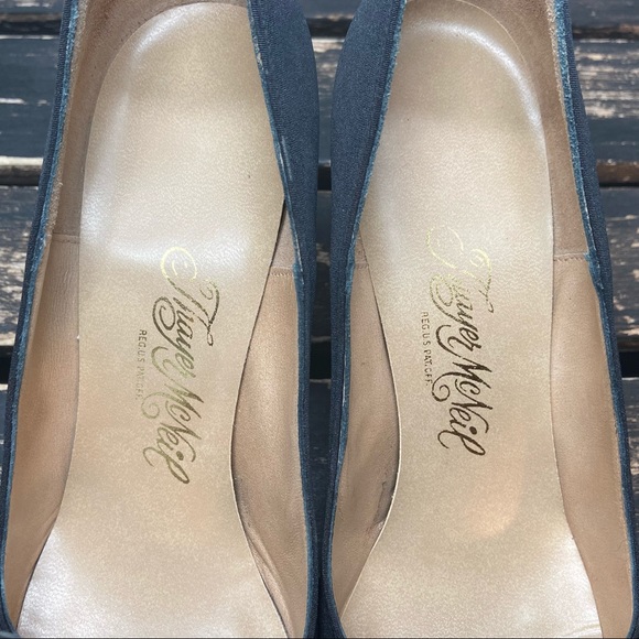 Vintage Thayer McNeil Women Heels Rhinestone 7B - Picture 6 of 16